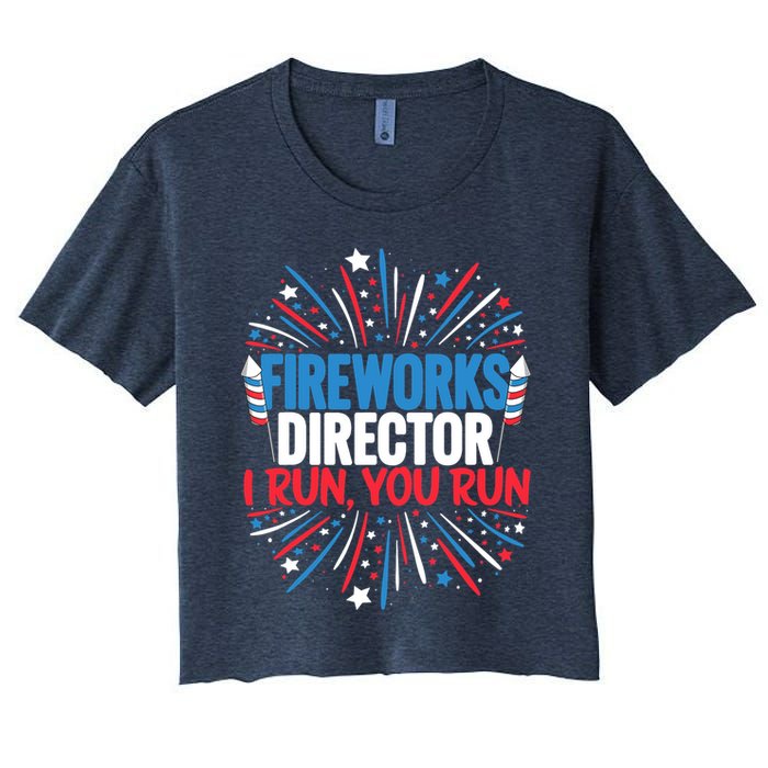 Fireworks Director Funny 4th of July Firework Director Crop Top