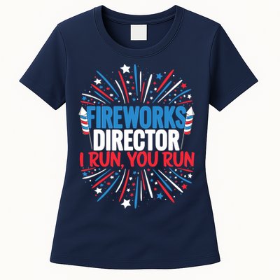 Fireworks Director Funny 4th of July Firework Director Womens T-Shirt