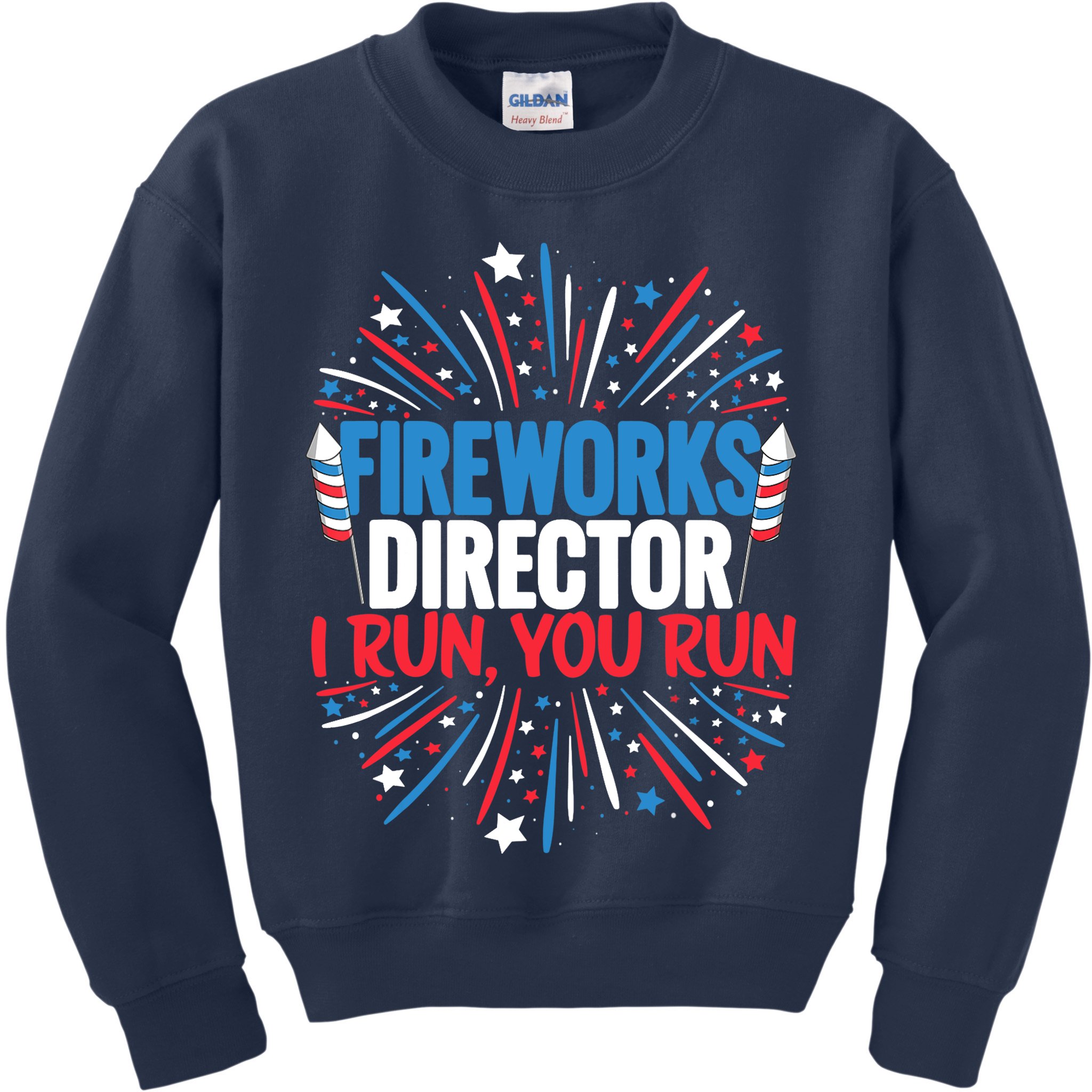 Fireworks Director Funny 4th of July Firework Director Kids Sweatshirt