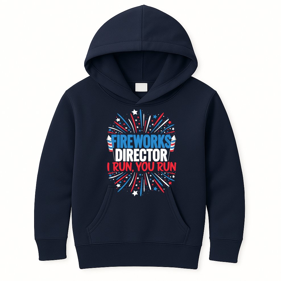 Fireworks Director Funny 4th of July Firework Director Kids Hoodie