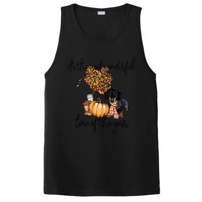 Funny Dachshund Fall Pumpkin Most Wonderful Time Of The Year Gift PosiCharge Competitor Tank