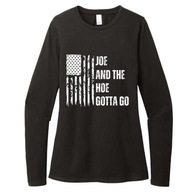 Funny Distress Flag Anti Biden. Joe And The Ho Gotta Gotta Go!! Womens CVC Long Sleeve Shirt