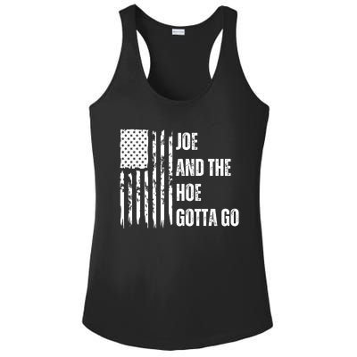 Funny Distress Flag Anti Biden. Joe And The Ho Gotta Gotta Go!! Ladies PosiCharge Competitor Racerback Tank