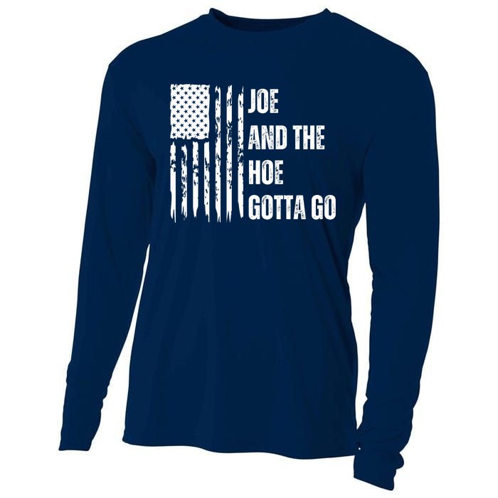 Funny Distress Flag Anti Biden. Joe And The Ho Gotta Gotta Go!! Cooling Performance Long Sleeve Crew