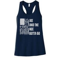 Funny Distress Flag Anti Biden. Joe And The Ho Gotta Gotta Go!! Women's Racerback Tank