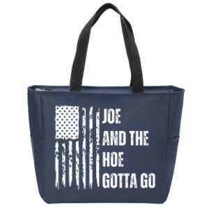 Funny Distress Flag Anti Biden. Joe And The Ho Gotta Gotta Go!! Zip Tote Bag