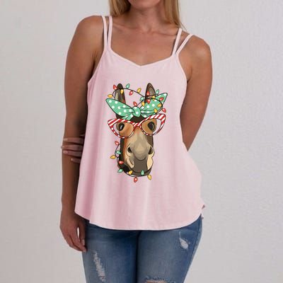 Funny Donkey Farmer Women Girls Family Christmas Women's Strappy Tank