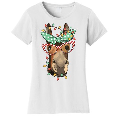 Funny Donkey Farmer Women Girls Family Christmas Women's T-Shirt