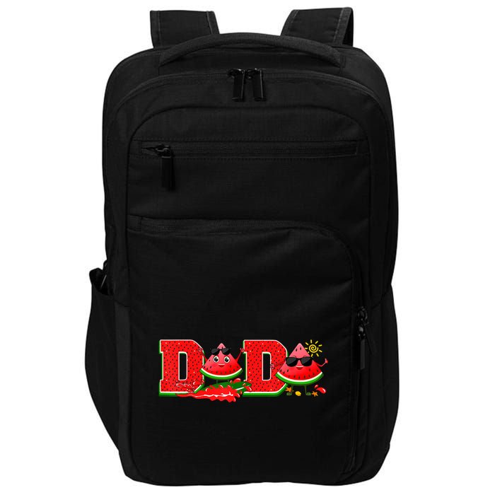 Funny Dada Family Matching Surfing Watermelon Summer Vibes Impact Tech Backpack