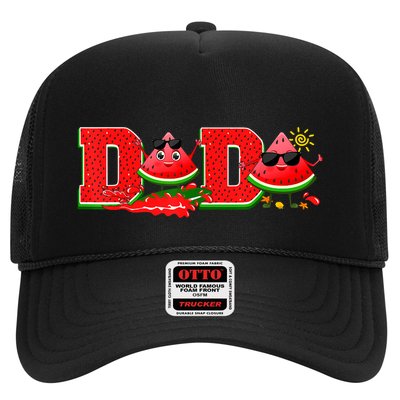 Funny Dada Family Matching Surfing Watermelon Summer Vibes Trucker Hat