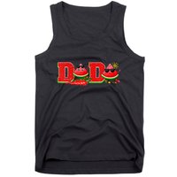 Funny Dada Family Matching Surfing Watermelon Summer Vibes Tank Top