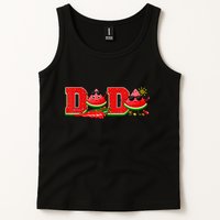 Funny Dada Family Matching Surfing Watermelon Summer Vibes Tank Top