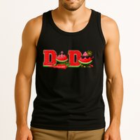 Funny Dada Family Matching Surfing Watermelon Summer Vibes Tank Top