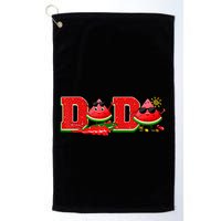Funny Dada Family Matching Surfing Watermelon Summer Vibes Golf Towel