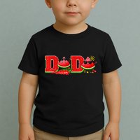 Funny Dada Family Matching Surfing Watermelon Summer Vibes Toddler T-Shirt
