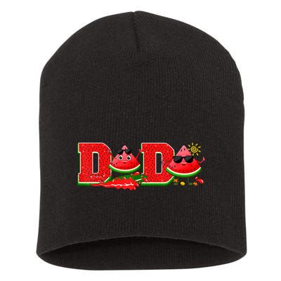 Funny Dada Family Matching Surfing Watermelon Summer Vibes Short Acrylic Beanie