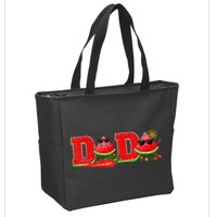 Funny Dada Family Matching Surfing Watermelon Summer Vibes Zip Tote Bag
