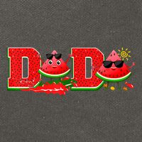 Funny Dada Family Matching Surfing Watermelon Summer Vibes Cotton Canvas Backpack