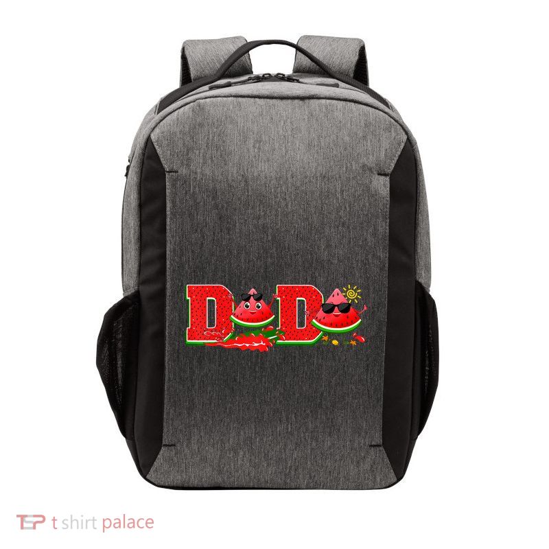 Funny Dada Family Matching Surfing Watermelon Summer Vibes Vector Backpack