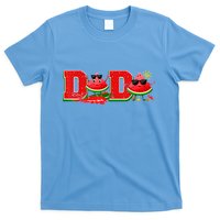 Funny Dada Family Matching Surfing Watermelon Summer Vibes T-Shirt