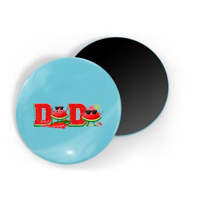 Funny Dada Family Matching Surfing Watermelon Summer Vibes Magnet