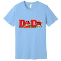 Funny Dada Family Matching Surfing Watermelon Summer Vibes Premium T-Shirt