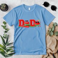 Funny Dada Family Matching Surfing Watermelon Summer Vibes Premium T-Shirt