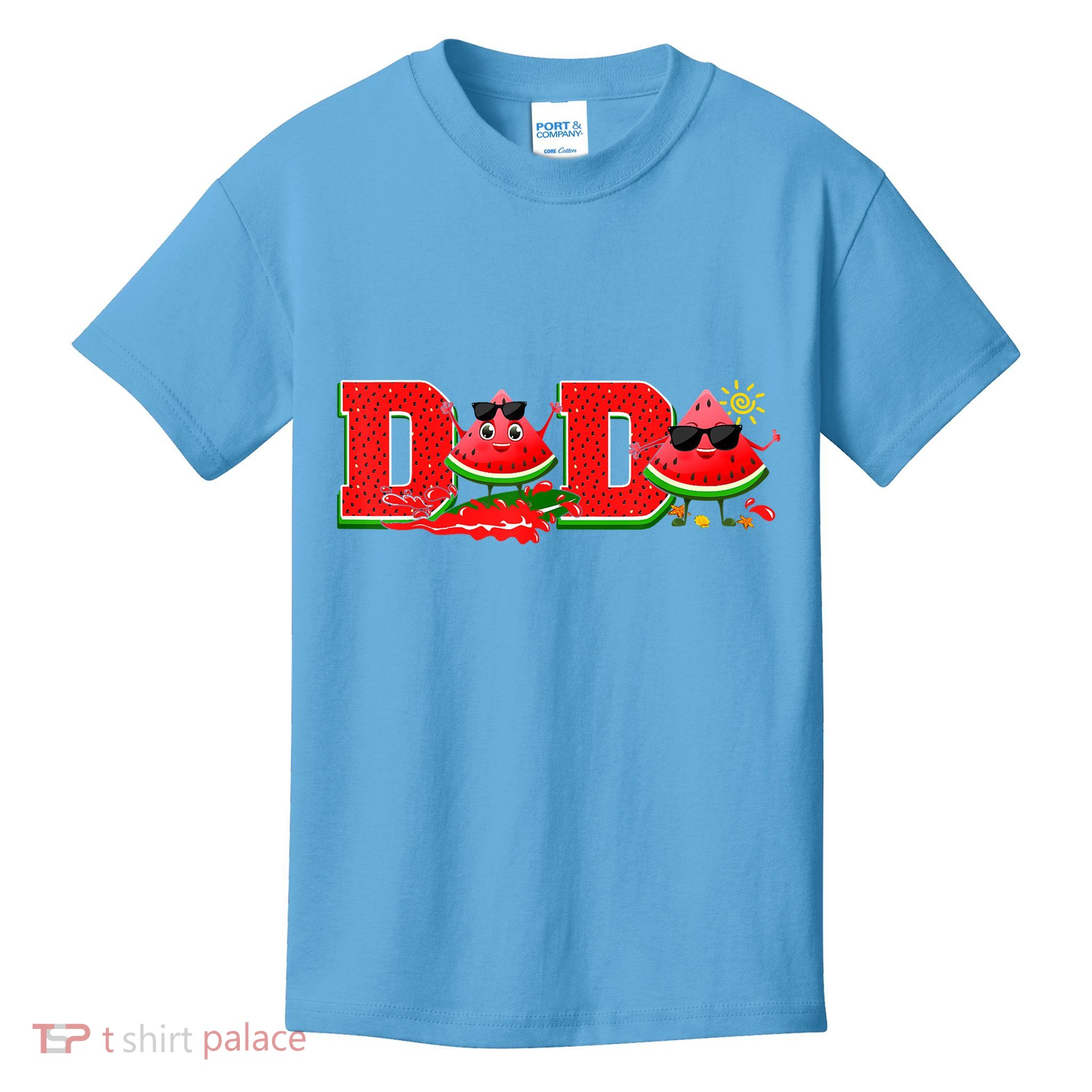 Funny Dada Family Matching Surfing Watermelon Summer Vibes Kids T-Shirt