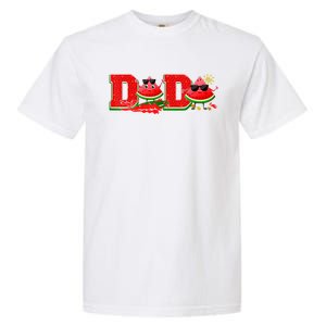 Funny Dada Family Matching Surfing Watermelon Summer Vibes Garment-Dyed Heavyweight T-Shirt