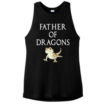 Funny Bearded  Dad Father Of Dragons Ladies PosiCharge Tri-Blend Wicking Tank