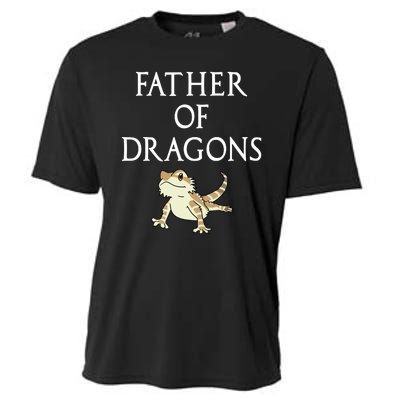 Funny Bearded  Dad Father Of Dragons Cooling Performance Crew T-Shirt