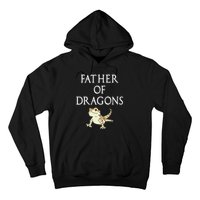 Funny Bearded  Dad Father Of Dragons Hoodie