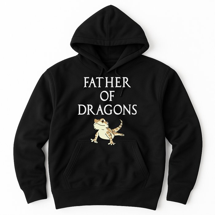 Funny Bearded  Dad Father Of Dragons Hoodie