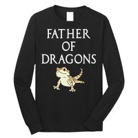 Funny Bearded  Dad Father Of Dragons Long Sleeve Shirt