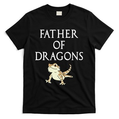 Funny Bearded  Dad Father Of Dragons T-Shirt