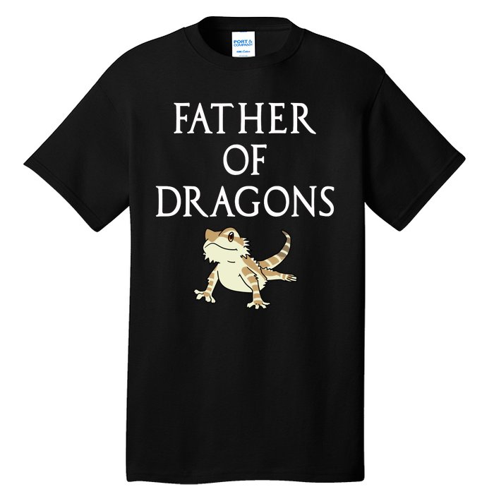 Funny Bearded  Dad Father Of Dragons Tall T-Shirt