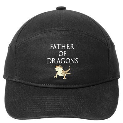 Funny Bearded  Dad Father Of Dragons 7-Panel Snapback Hat