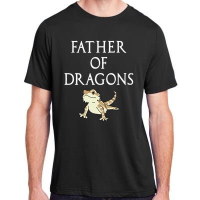 Funny Bearded  Dad Father Of Dragons Adult ChromaSoft Performance T-Shirt