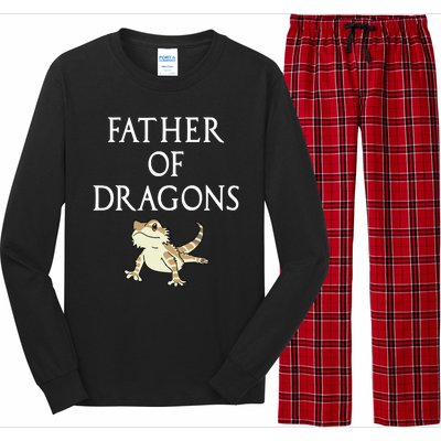 Funny Bearded  Dad Father Of Dragons Long Sleeve Pajama Set