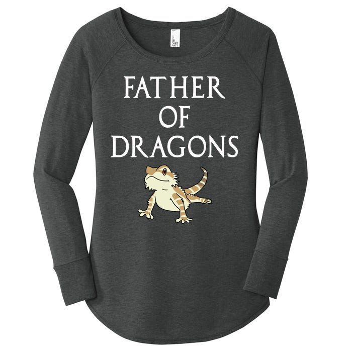 Funny Bearded  Dad Father Of Dragons Women's Perfect Tri Tunic Long Sleeve Shirt