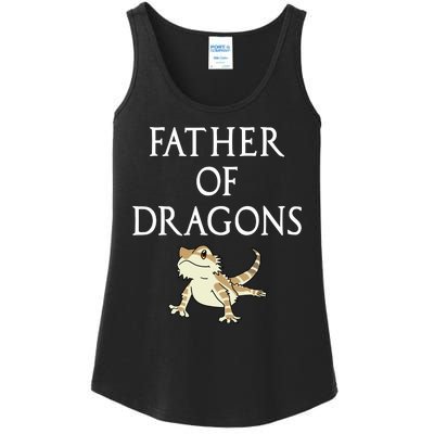 Funny Bearded  Dad Father Of Dragons Ladies Essential Tank