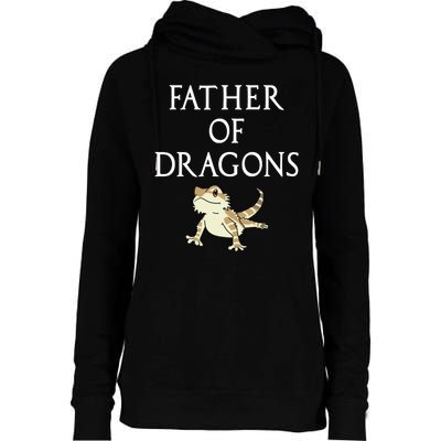 Funny Bearded  Dad Father Of Dragons Womens Funnel Neck Pullover Hood