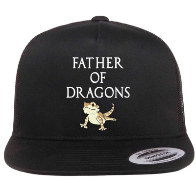 Funny Bearded  Dad Father Of Dragons Flatbill Hat