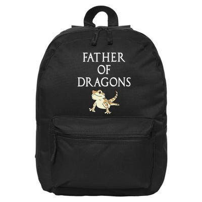 Funny Bearded  Dad Father Of Dragons 16 in Basic Backpack