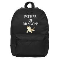 Funny Bearded  Dad Father Of Dragons 16 in Basic Backpack