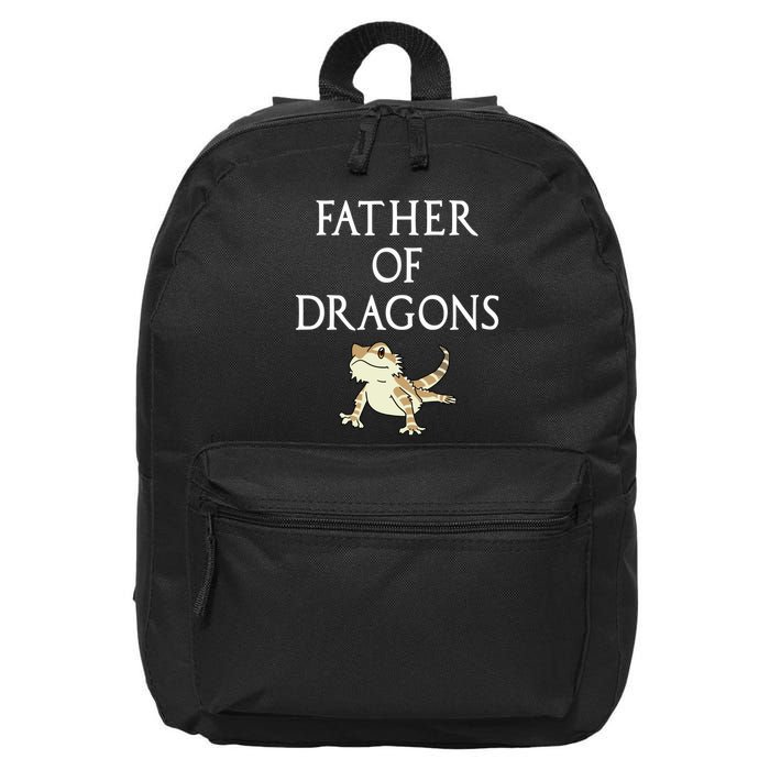 Funny Bearded  Dad Father Of Dragons 16 in Basic Backpack