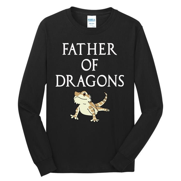 Funny Bearded  Dad Father Of Dragons Tall Long Sleeve T-Shirt