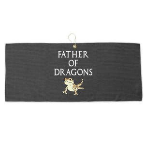 Funny Bearded  Dad Father Of Dragons Large Microfiber Waffle Golf Towel