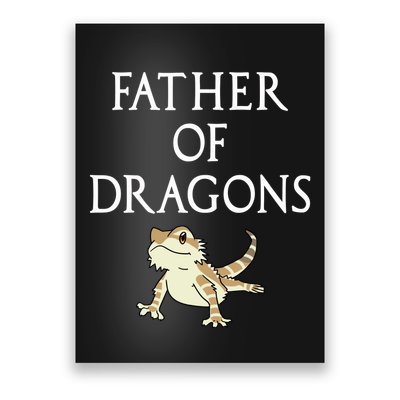 Funny Bearded  Dad Father Of Dragons Poster