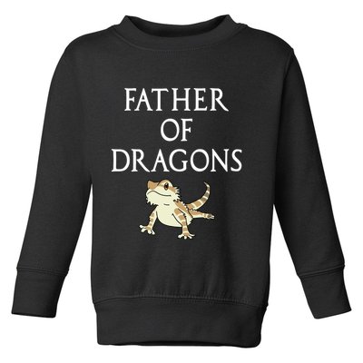 Funny Bearded  Dad Father Of Dragons Toddler Sweatshirt